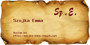 Szojka Emma névjegykártya